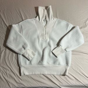 A New Day Half Zip XS Sweatshirt Cream Pullover